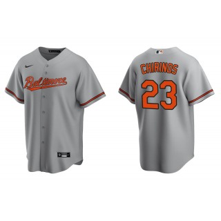 Men's Baltimore Orioles Robinson Chirinos Gray Replica Road Jersey