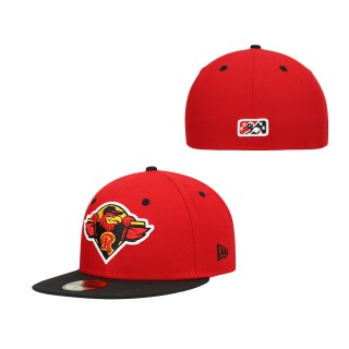 Rochester Red Wings Red Authentic Collection Road 59FIFTY Fitted Hat