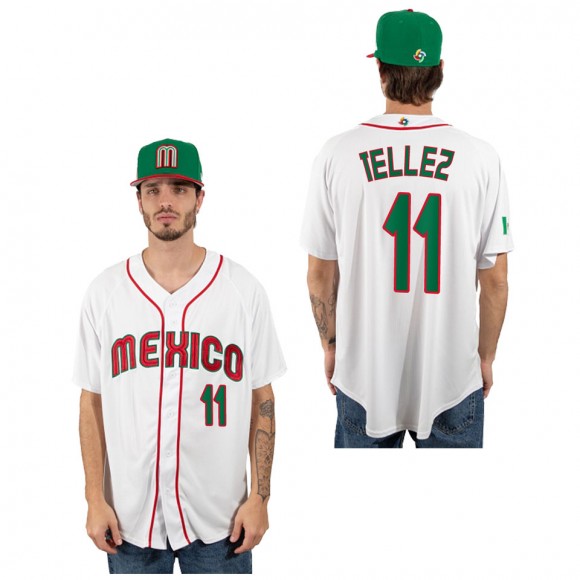 Rowdy Tellez Mexico Baseball White 2023 World Baseball Classic Replica Jersey