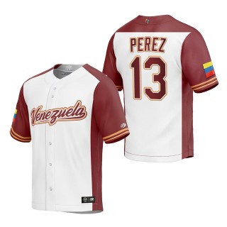 Salvador Perez Men's Venezuela Baseball White 2023 World Baseball Classic Replica Jersey