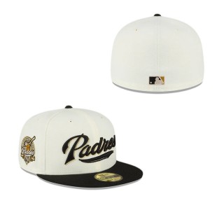 San Diego Padres Black Just Caps Chrome 59FIFTY Fitted Hat