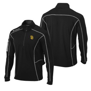 San Diego Padres Black Shotgun Omni-Wick Quarter-Zip Pullover Jacket