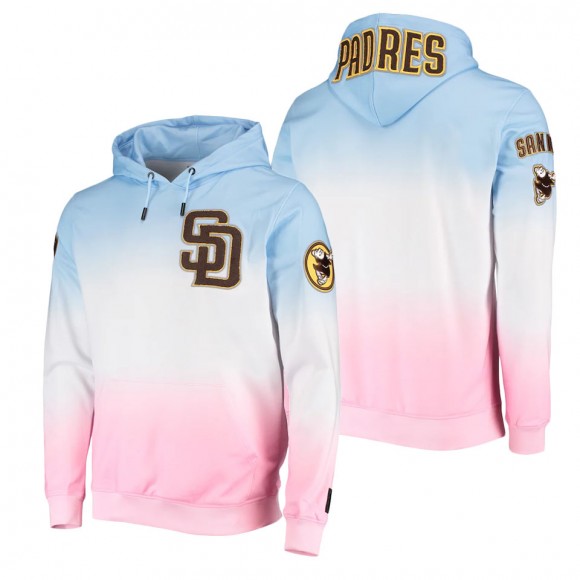 Men's San Diego Padres Blue Pink Ombre Pullover Hoodie