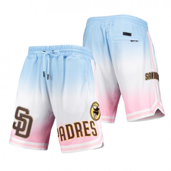 Men's San Diego Padres Blue Pink Team Logo Pro Ombre Shorts