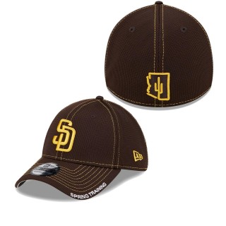 Men's San Diego Padres Brown 2023 Spring Training Mesh 39THIRTY Flex Hat