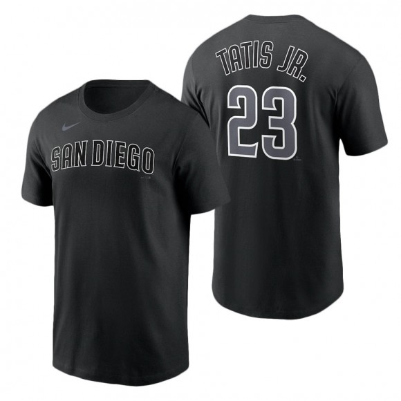 Men's San Diego Padres Fernando Tatis Jr. Black & White T-Shirt