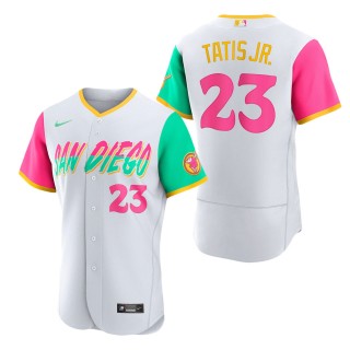 Men's San Diego Padres Fernando Tatis Jr. White 2022 City Connect Authentic Player Jersey