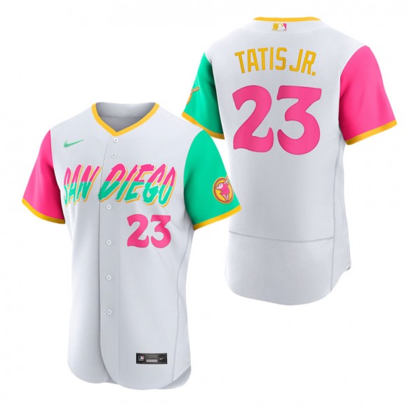 Men's San Diego Padres Fernando Tatis Jr. White 2022 City Connect Authentic Player Jersey