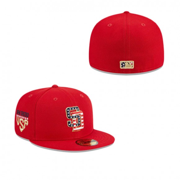 San Diego Padres Independence Day Fitted Hat