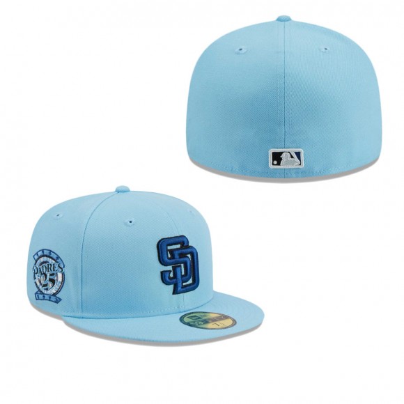 San Diego Padres Light Blue Fitted Hat