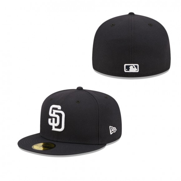 Men's San Diego Padres Navy Logo 59FIFTY Fitted Hat