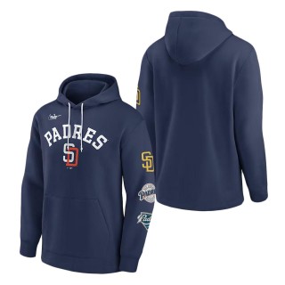 Men's San Diego Padres Navy Rewind Lefty Pullover Hoodie