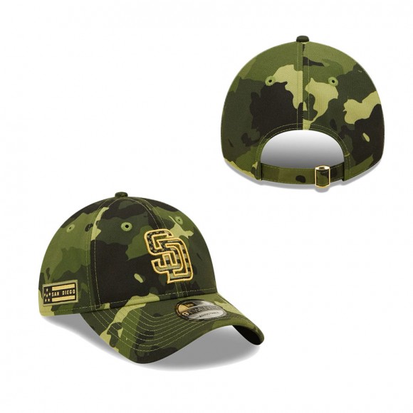 San Diego Padres New Era Camo 2022 Armed Forces Day 9TWENTY Adjustable Hat