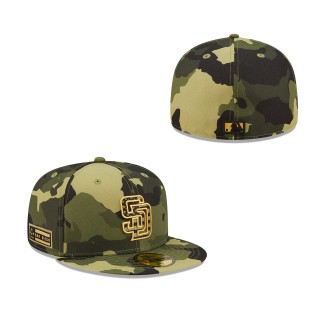 San Diego Padres New Era Camo 2022 Armed Forces Day 59FIFTY Fitted Hat