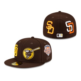 San Diego Padres Patch Pride 59FIFTY Fitted Hat Brown