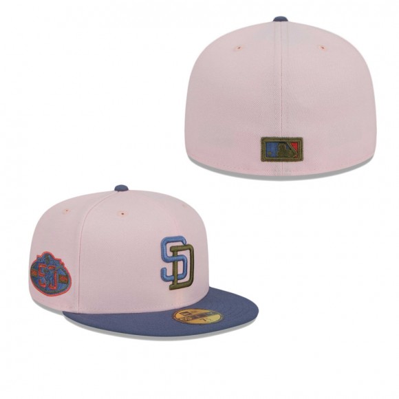 San Diego Padres Pink Blue Olive Undervisor 59FIFTY Fitted Hat