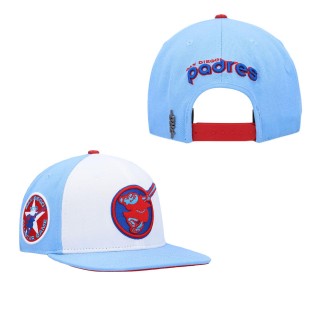 San Diego Padres Pro Standard Blue Raspberry Ice Cream Drip Snapback Hat White Light Blue