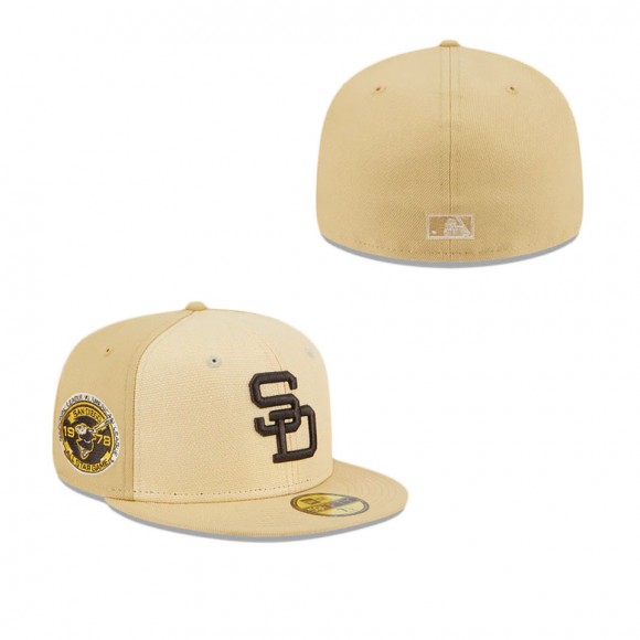 San Diego Padres Raffia Front Fitted Hat