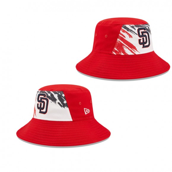 Men's San Diego Padres Red 2022 4th of July Independence Day Bucket Hat