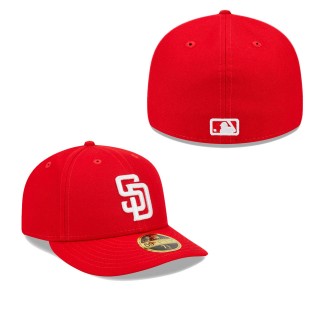 San Diego Padres Scarlet Low Profile 59FIFTY Fitted Hat