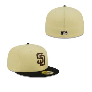 San Diego Padres Soft Yellow Fitted Hat