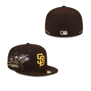 San Diego Padres Tonal Wave Fitted Hat