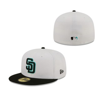 Men's San Diego Padres White Black Spring Color Pack Two-Tone 59FIFTY Fitted Hat