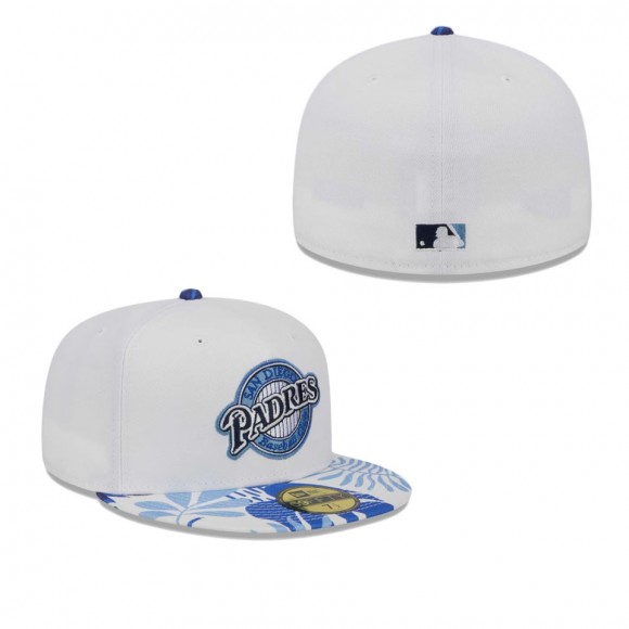 San Diego Padres White Blue Flamingo 59FIFTY Fitted Hat