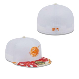 San Diego Padres White Orange Flamingo 59FIFTY Fitted Hat