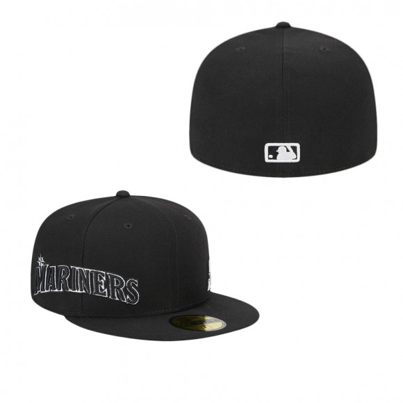 Seattle Mariners Black Jersey 59FIFTY Fitted Hat