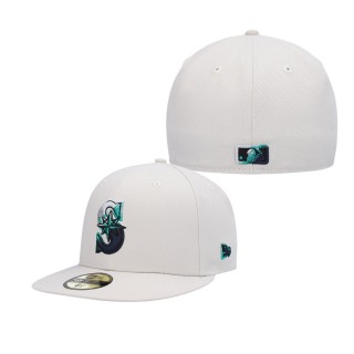 Men's Seattle Mariners Khaki Stone Dim Undervisor 59FIFTY Fitted Hat