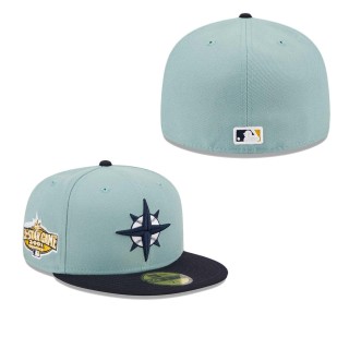 Seattle Mariners Light Blue Navy Beach Kiss 59FIFTY Fitted Hat