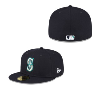 Men's Seattle Mariners Navy Authentic Collection Replica 59FIFTY Fitted Hat