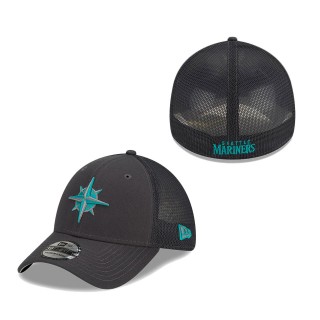 Seattle Mariners 2022 Batting Practice 39THIRTY Flex Hat Graphite