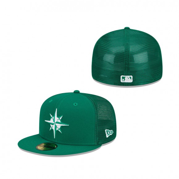 Seattle Mariners 2022 St. Patrick's Day On-Field 59FIFTY Fitted Hat Green