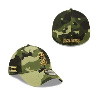 Seattle Mariners New Era Camo 2022 Armed Forces Day 39THIRTY Flex Hat