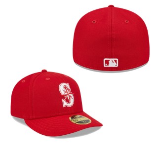 Seattle Mariners Scarlet Low Profile 59FIFTY Fitted Hat