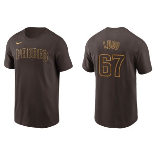 Seth Lugo Men's San Diego Padres Manny Machado Nike Brown Name & Number T-Shirt