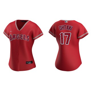 Shohei Ohtani Women's Los Angeles Angels Red Replica Jersey