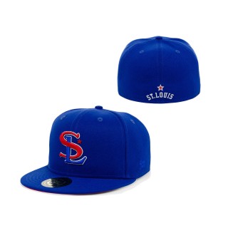 NLB St. Louis Stars Rings & Crwns Royal Team Fitted Hat