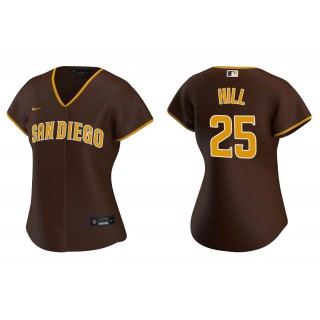 Women's San Diego Padres Tim Hill Brown Replica Jersey