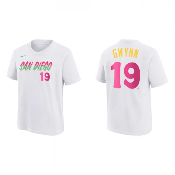 Tony Gwynn Youth San Diego Padres White 2022 City Connect Name & Number T-Shirt