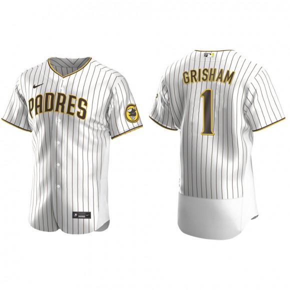 Trent Grisham Men's San Diego Padres Nike White Brown Authentic Alternate Jersey