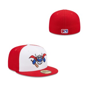 Tulsa Drillers White Red Marvel x Minor League 59FIFTY Fitted Hat