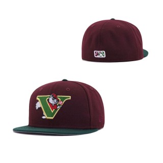 Visalia Oaks Maroon Dark Green 59FIFTY Fitted Hat