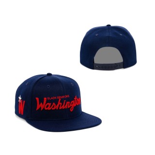 NLB Washington Black Senators Rings & Crwns Navy Snapback Hat