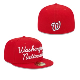 Washington Nationals Fairway Script 59FIFTY Fitted Hat