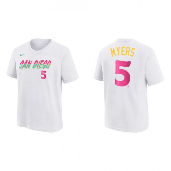 Wil Myers Youth San Diego Padres White 2022 City Connect Name & Number T-Shirt