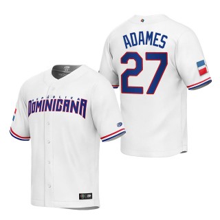 Willy Adames Men's Dominican Republic Baseball White 2023 World Baseball Classic Replica Jersey