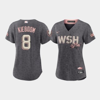 Bloom Washington Nationals Carter Kieboom Women's Gray 2022 City Connect Replica Jersey